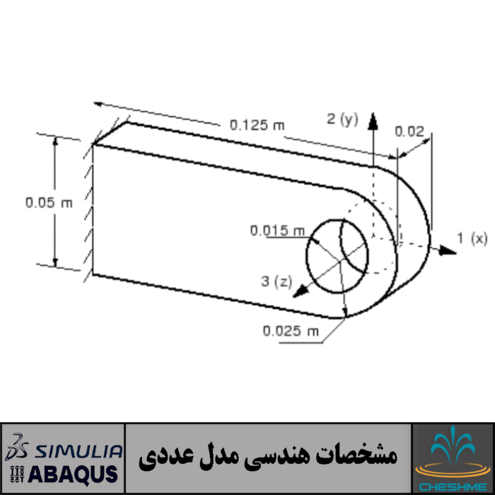 In this example you will use three-dimensional, continuum elements to model the connecting lug